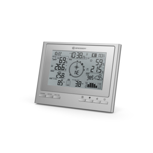 Estação meteorológica 7 em 1 com sensor externo da Climatescout RC Bresser