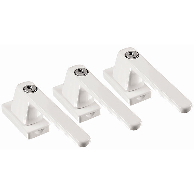 3 poignées à clé argent