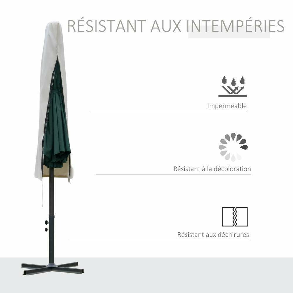 Housse de protection imperméable pour parasol droit polyester oxford