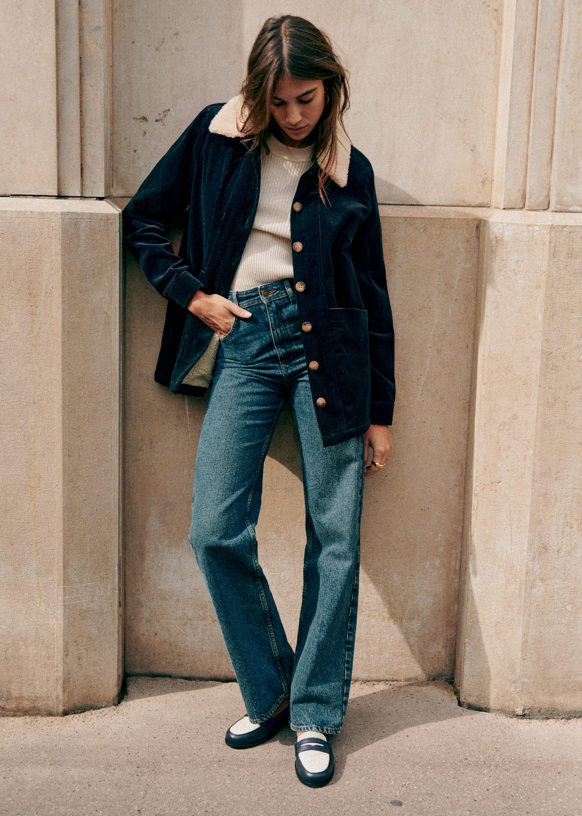 Pantalon Serge - Bleu denim foncé - E-SHOP/BAS Pantalons 5905582