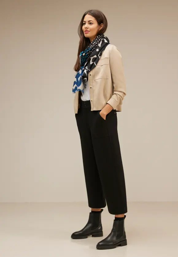 Cosy Print Longschal - aquamarine blue