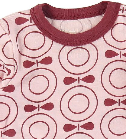 Katvig Bluse - Uld - Rosa m. ?bler