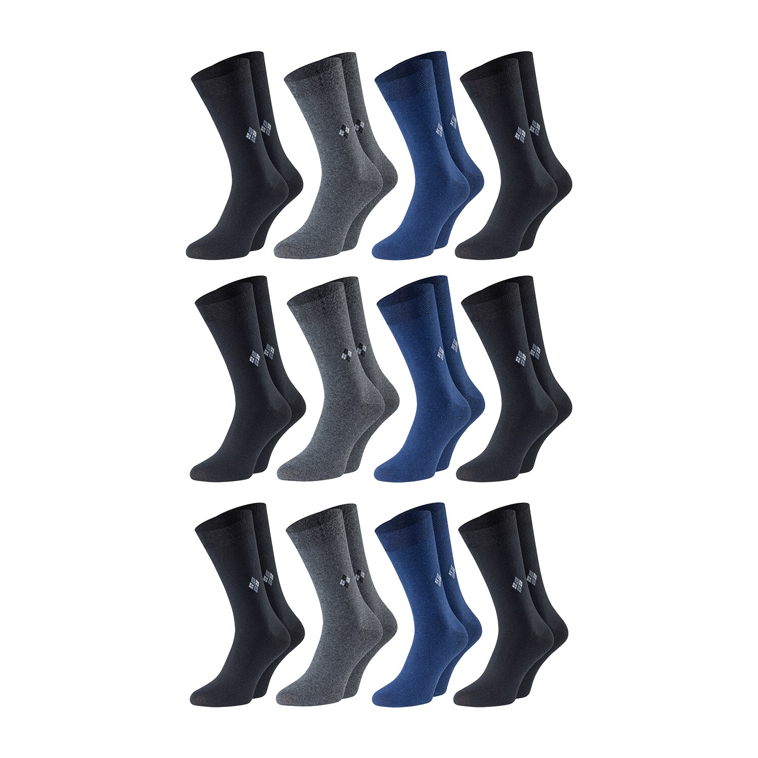 Chili Lifestyle Business Socken 12 Paar Baumwolle Weichbund