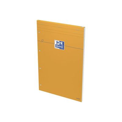 Oxford - Bloc notes - A4 + - 160 pages - ligné - 80G - perforé - orange