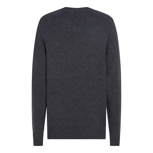 Tommy Hilfiger Lambswool Crew Neck Pullover, Dark Grey Heather, L