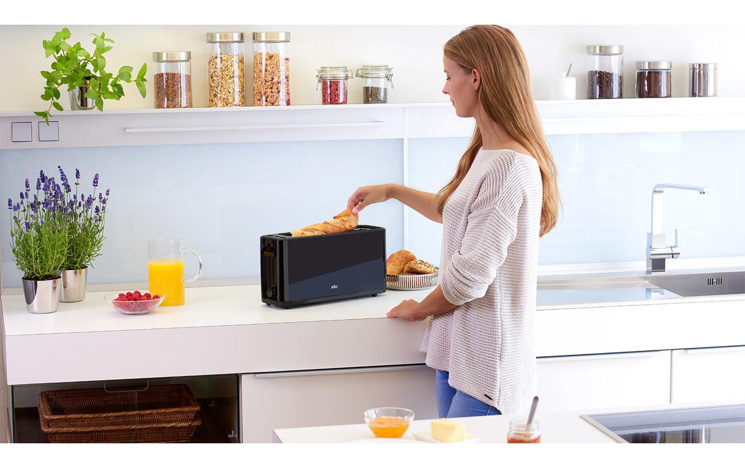 Toaster PureEase HT3110 SchwarzLangschlitz Toaster, Schwarz