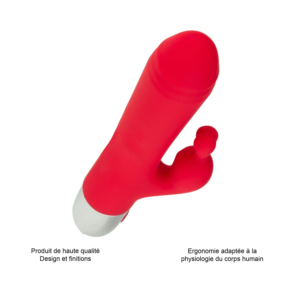 Vibromasseur rabbit - Rouge - 10 programmes