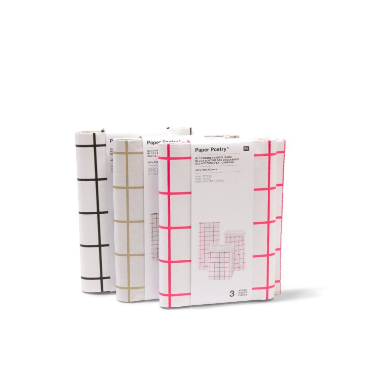 Paper Poetry Bodenbeutel kariert S