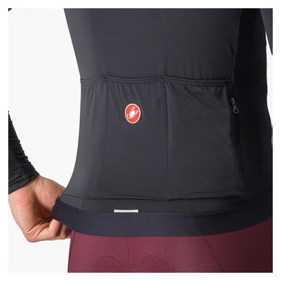 Maillot Manches Longues Castelli Espresso Gris Foncé