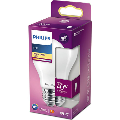 Philips LED kronepære 40W - varmt hvidt lys