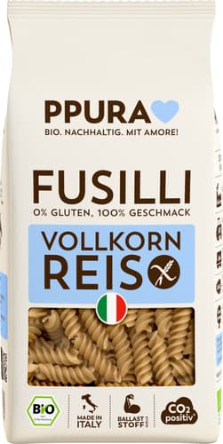 PPURA BIO Fusilli aus Vollkornreis glutenfrei