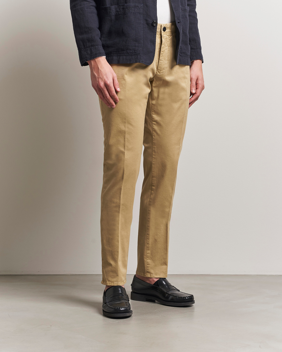 Incotex Slim Fit Garment Dyed Slacks Beige