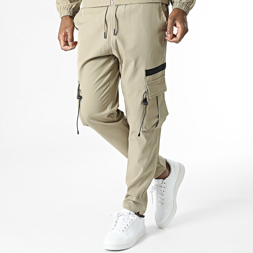 Ensemble Veste Zippée Et Pantalon Cargo Beige