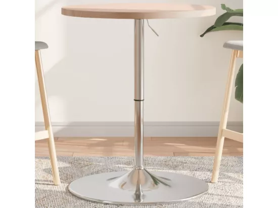 Table de bar Ø60x90,5 cm bois massif de chêne