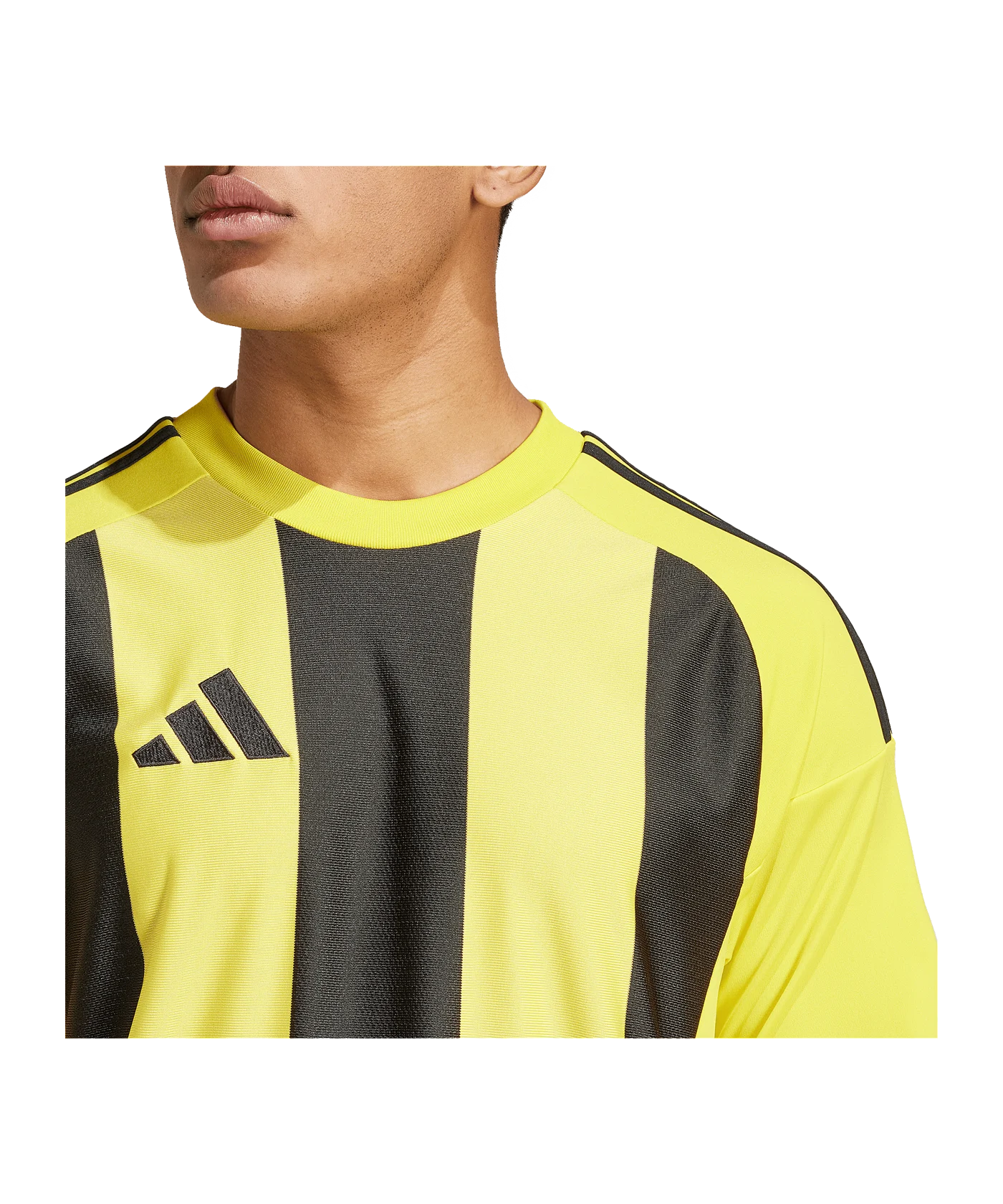 adidas Striped 24 Trikot Gelb Schwarz