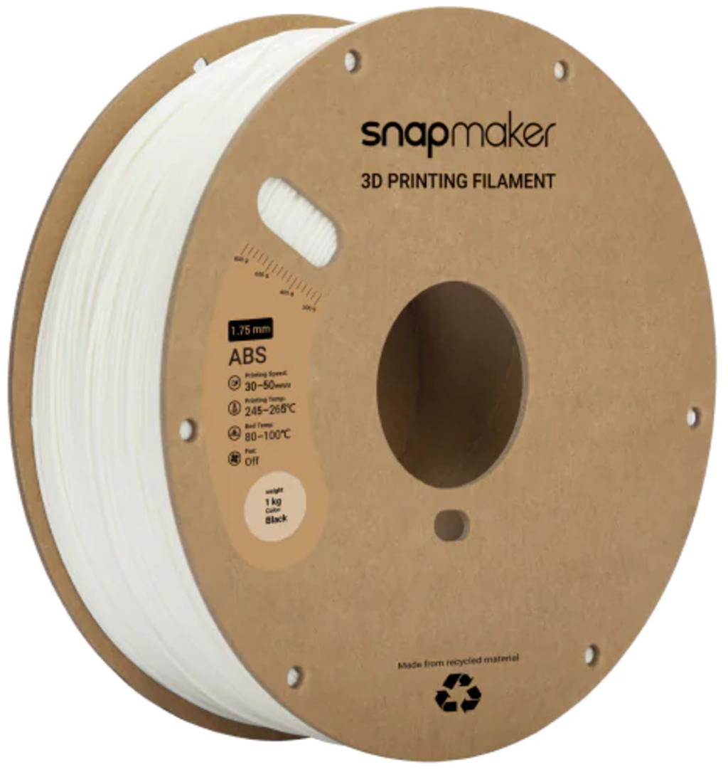 Snapmaker  ABS White, 1,75 mm / 1000 g    Haltbares Filament