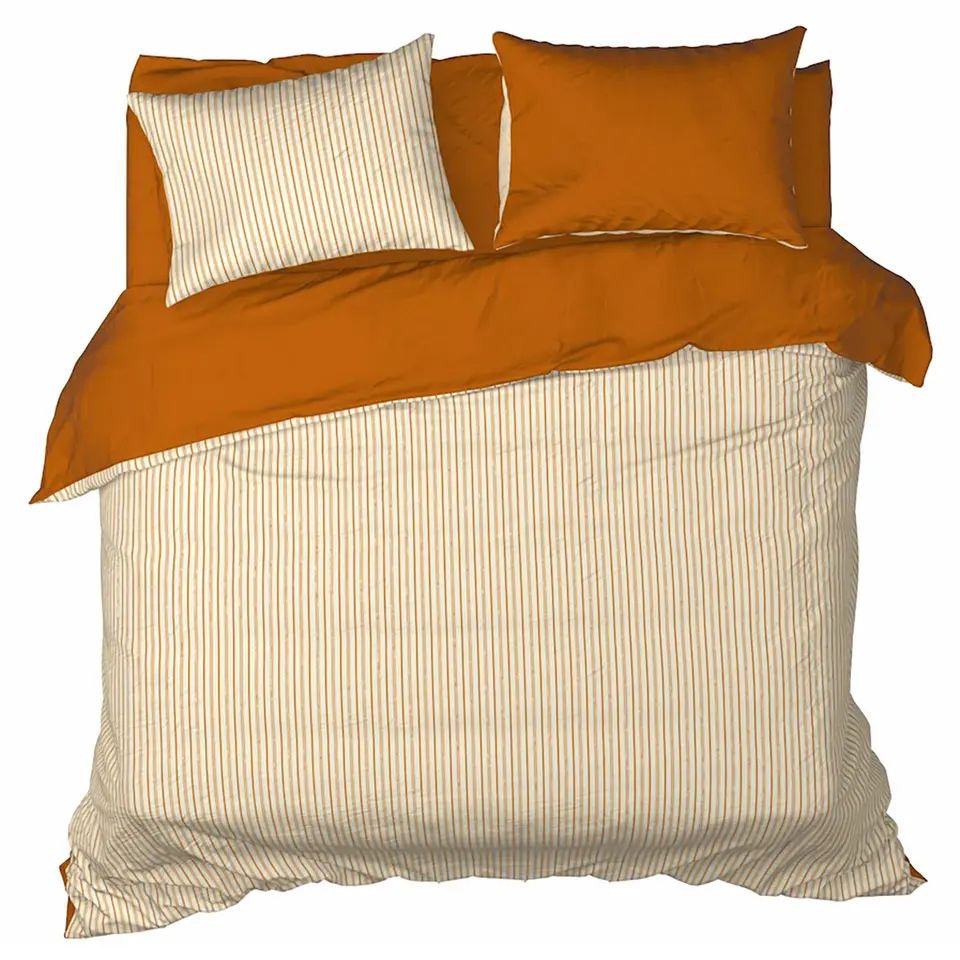 De Witte Lietaer Dekbedovertrek Cleo Copper - 240 x 220 cm - Katoen Flanel
