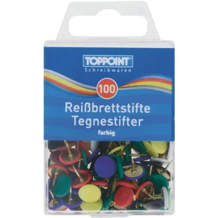 Stylex Reißzwecken farbig, 500 Stück