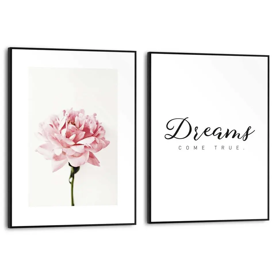 Set poster met lijst - Dream Flower