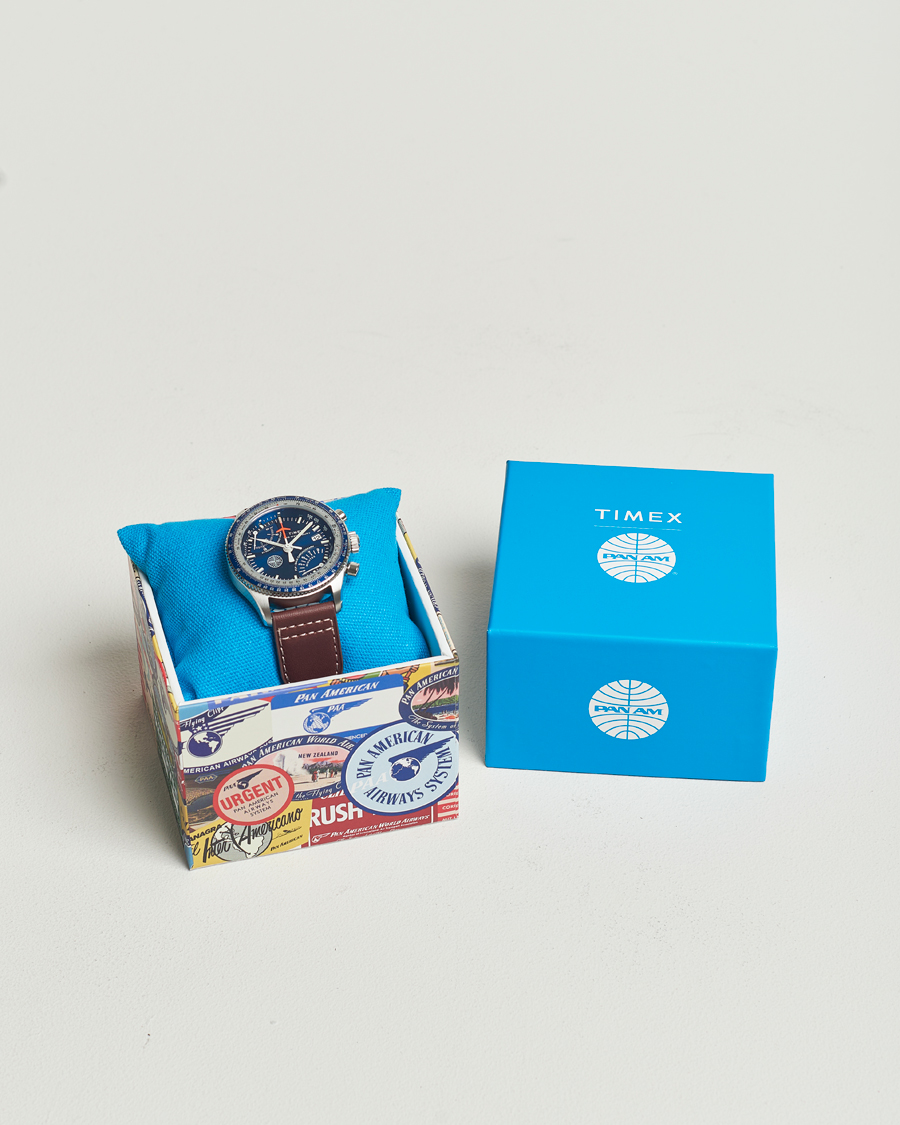 Timex Pan Am Flyback Chronograph 43mm Blue Dial