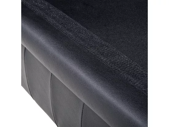 Canapé 3 places en cuir noir CHESTERFIELD