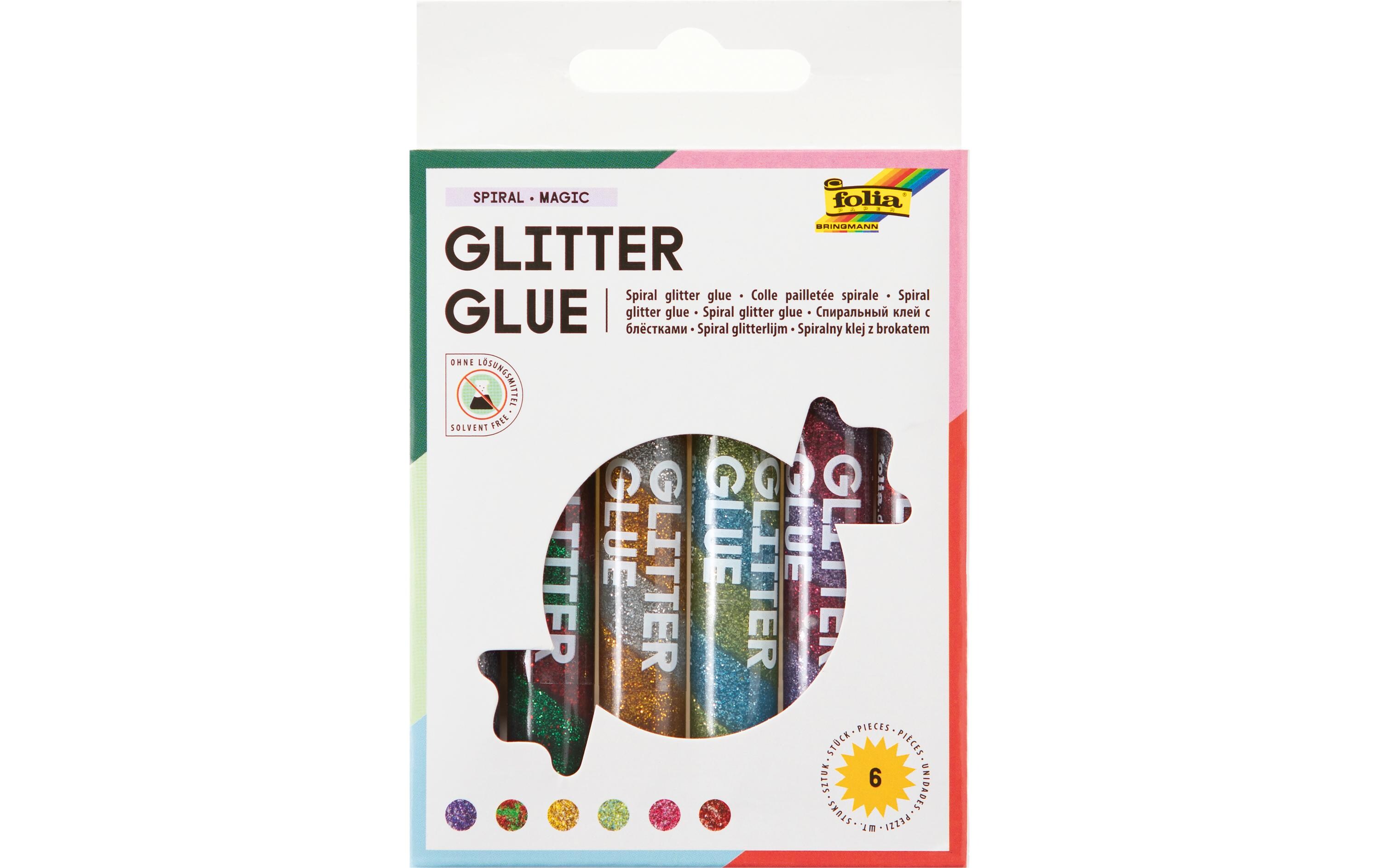 Glitzerstift Glue Spiral 6 StückSet mit 6 Klebestiften
