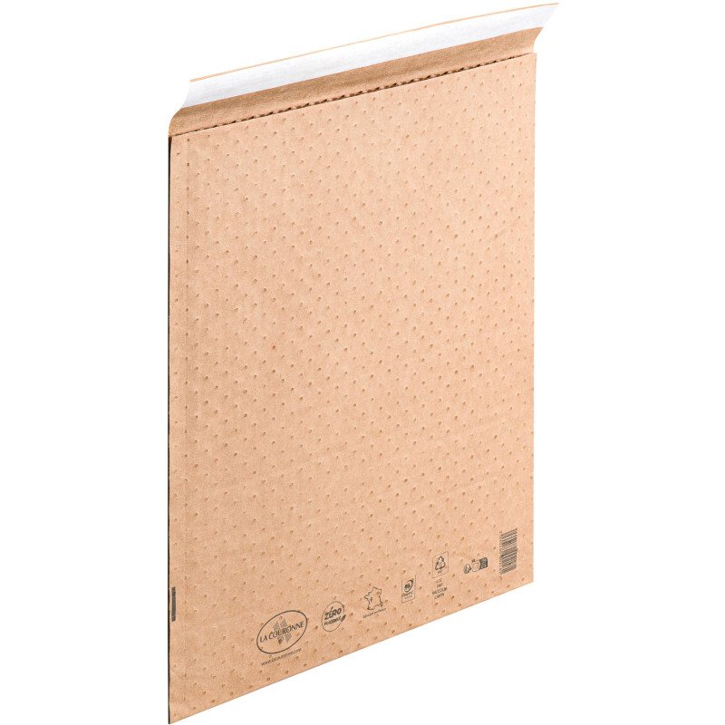 Pochette matelassée bulles de papier La Couronne kraft brun