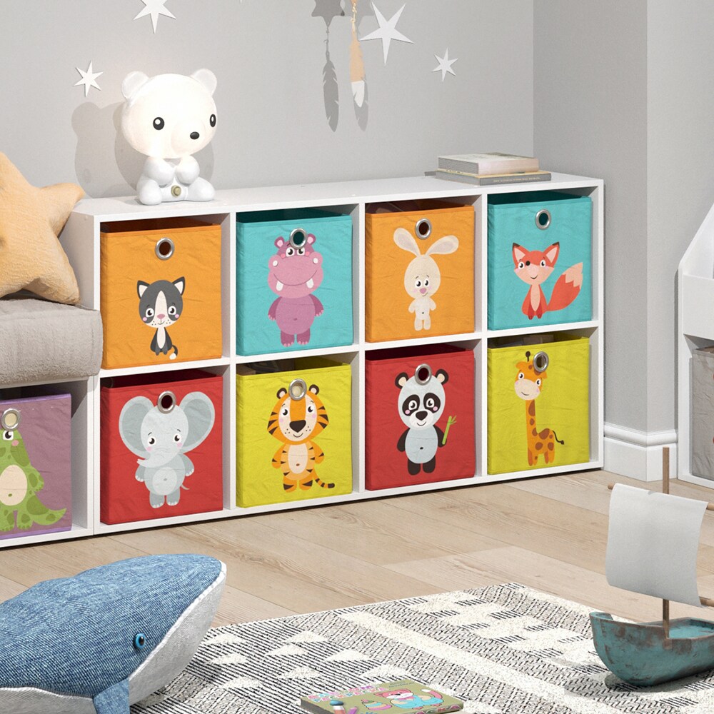 Vicco Bücherregal Wandregal Standregal Scutum Weiß Raumteiler Kinder-Faltboxen