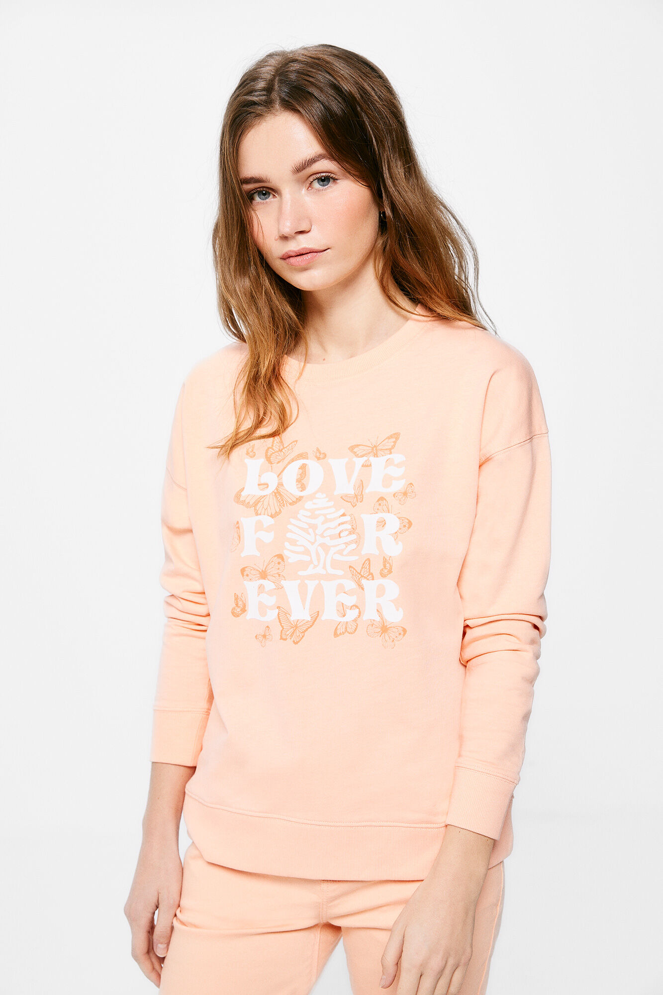 Moletom Love For Ever - coral