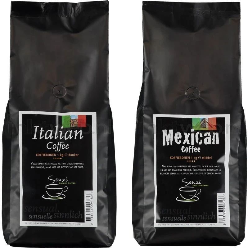 Senzicoffee Senzi Mexican en Italian Koffie  (coffee-2pack-mexit) - Koffie - Origineel