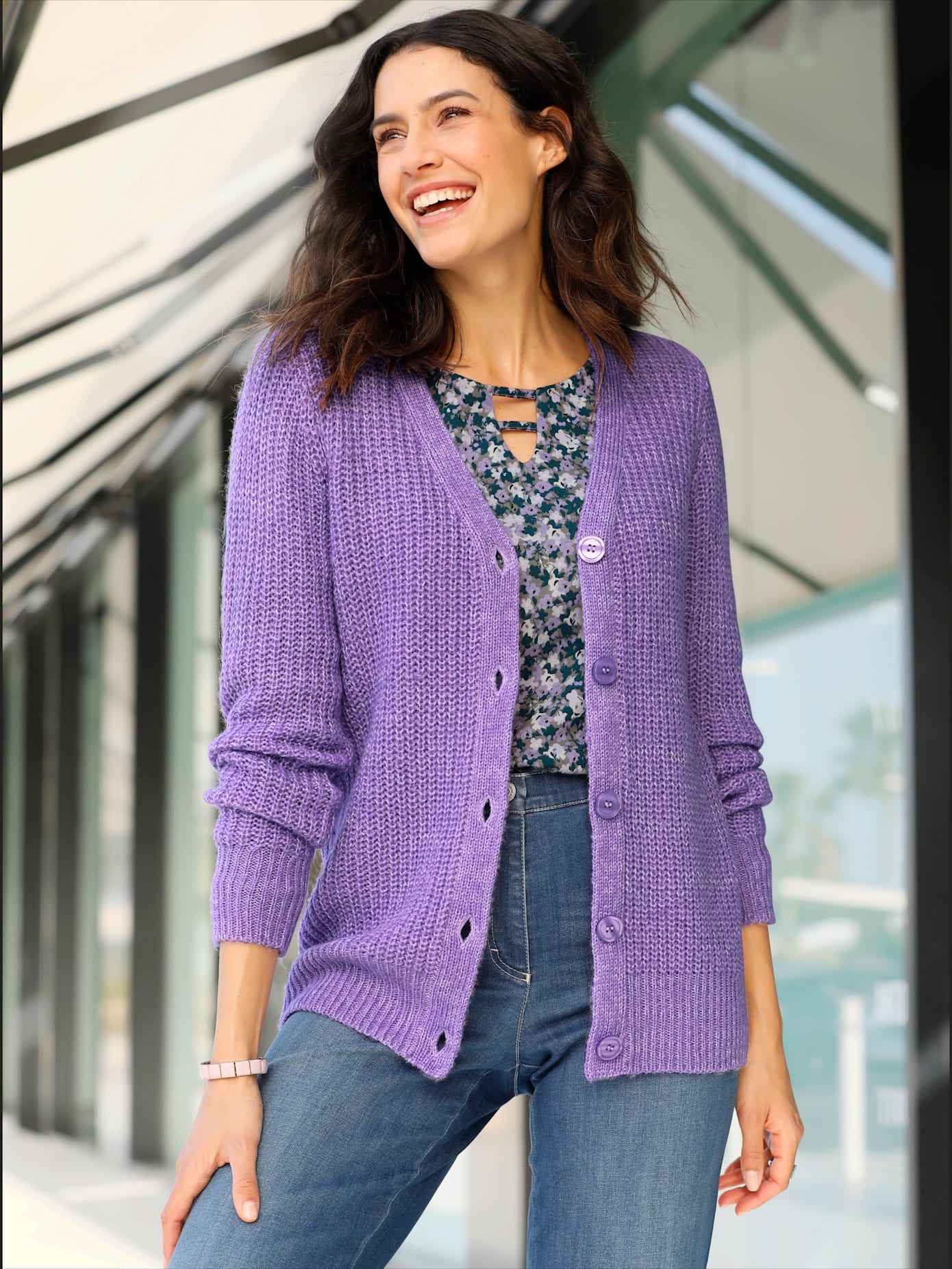 Veste en tricot tricot côtelé épais