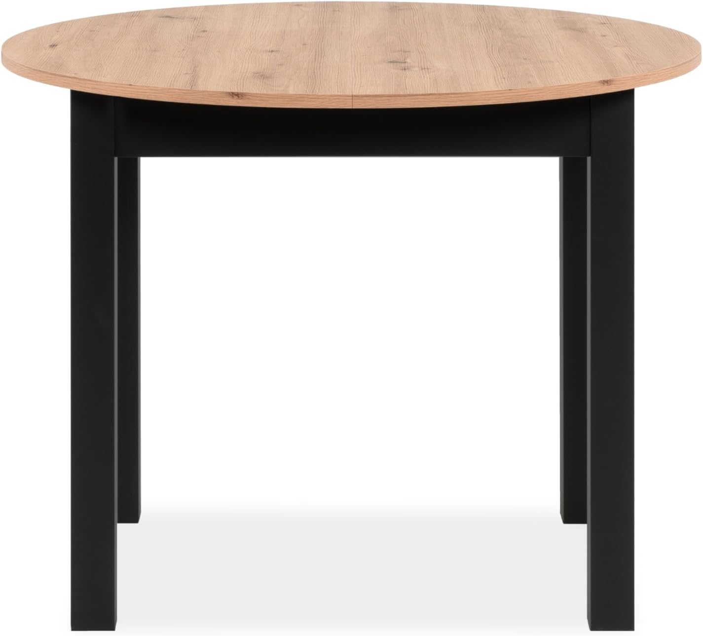 möbelando Esstisch >Coburg< in Artisan Oak/schwarz - 100x76x100cm (BxHxT)