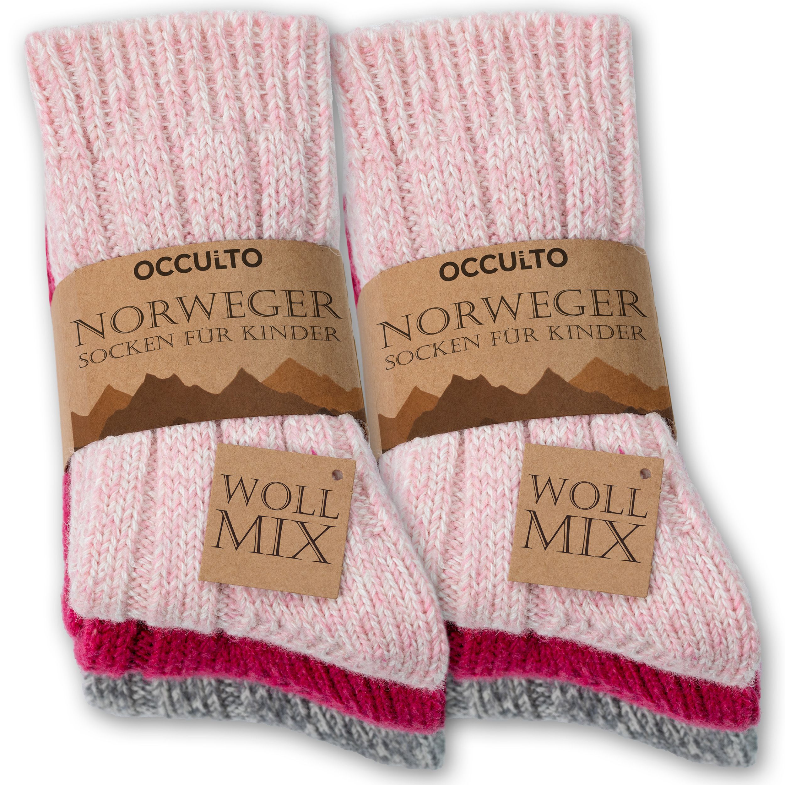 Occulto Kinder Wollsocken