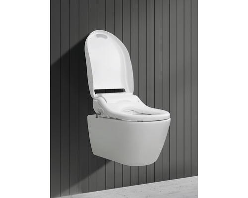 form&style Panay witte douchetoiletzitting met afstandsbediening en soft-close mechanisme