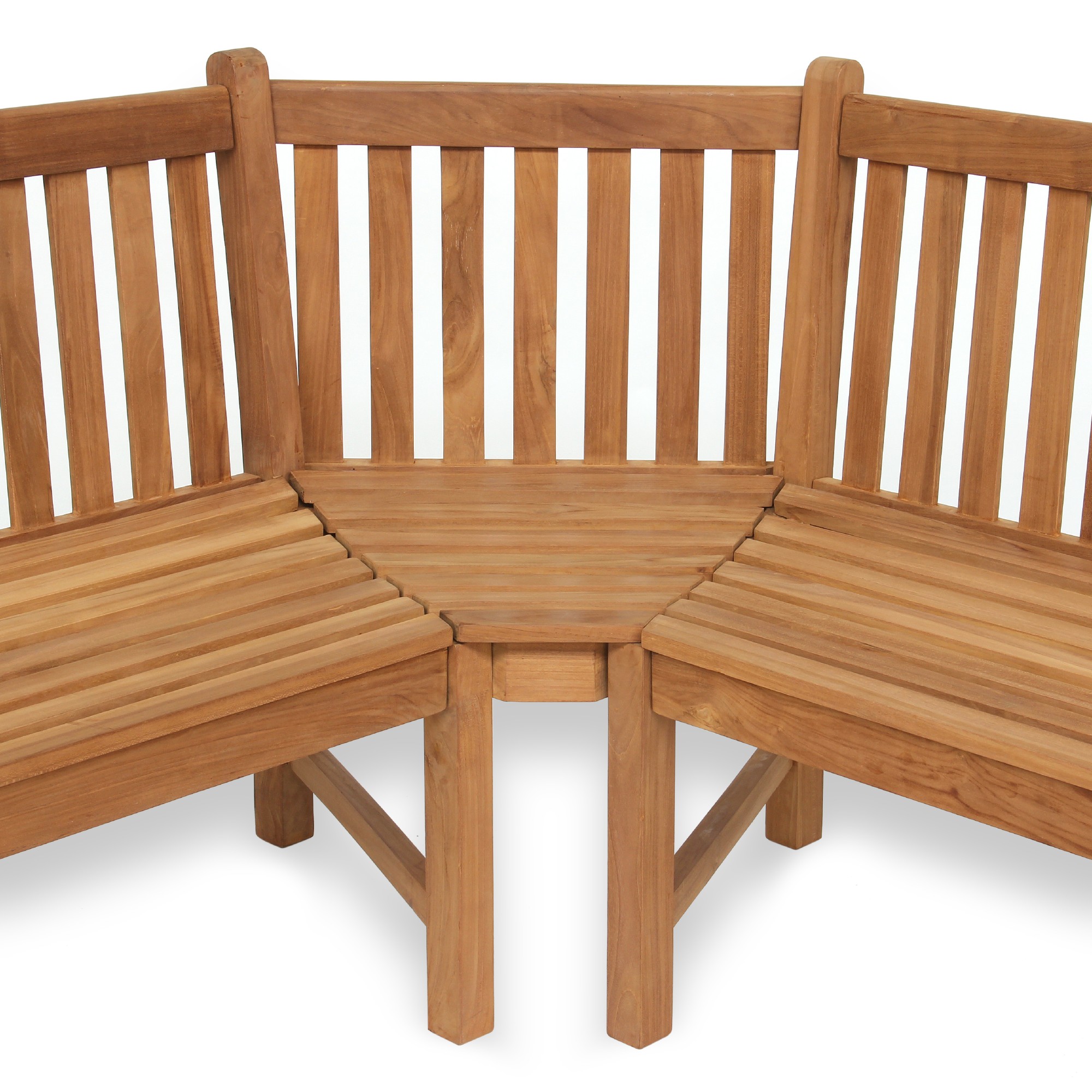 Eckbank 'Finn' aus Teak, natur, T 210 cm, B 210 cm, H 95 cm günstig bestellen