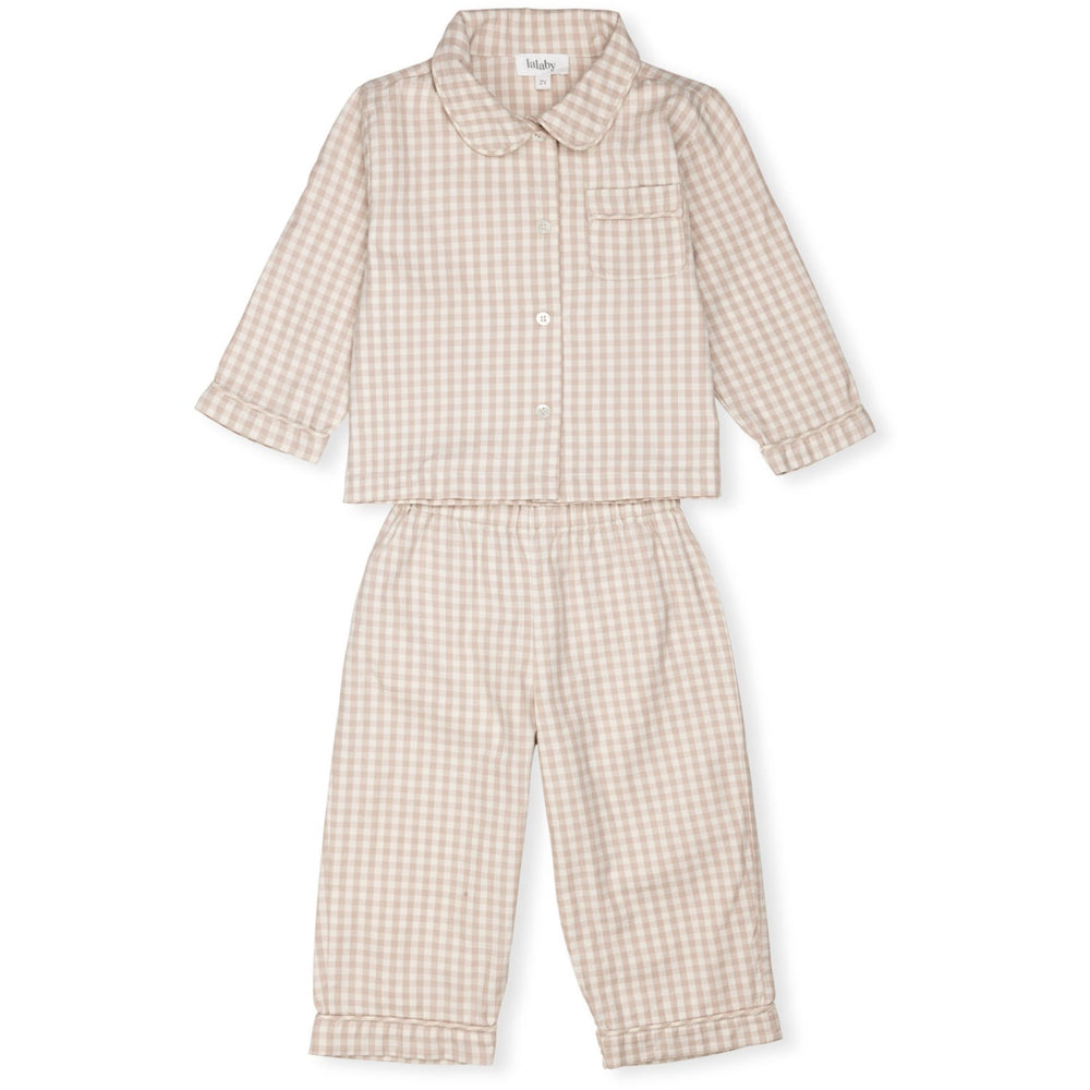 Køb Lalaby Beige Gingham Classic Pyjamas