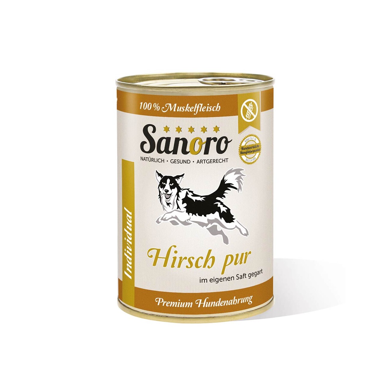 Sanoro Pures Muskelfleisch vom Hirsch 12x400g