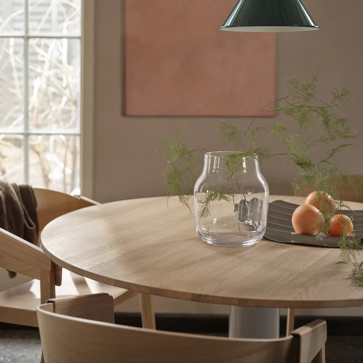 Muuto - Silent Vase, Ø 15 cm, dunkelgrün