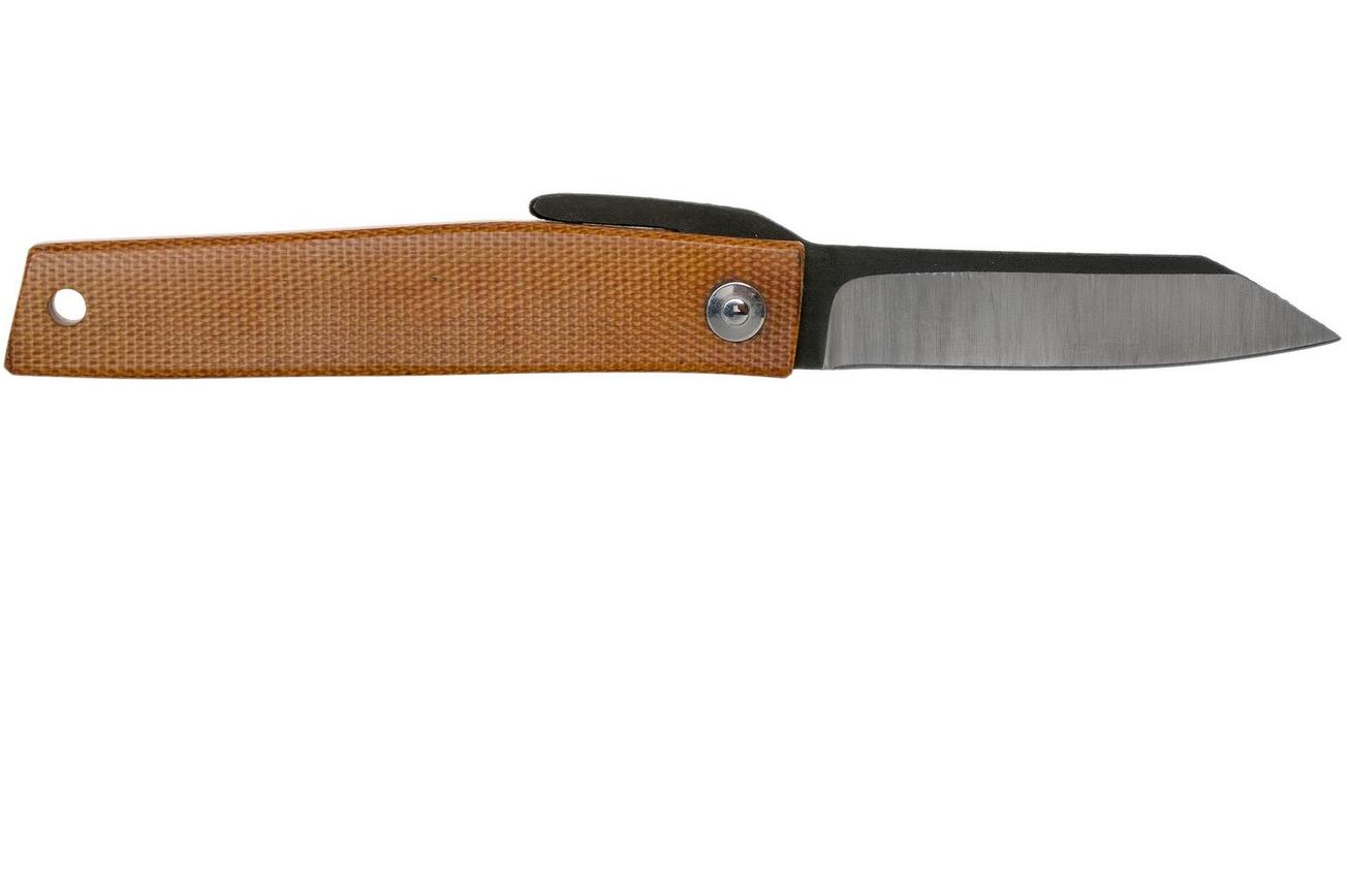 Ohta FK7 Higonokami-zakmes, Natural Canvas Micarta