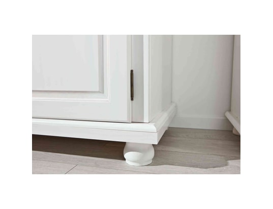 TERRE DE NUIT - Armoire 2 portes en bois massif blanc laqué - ar12021