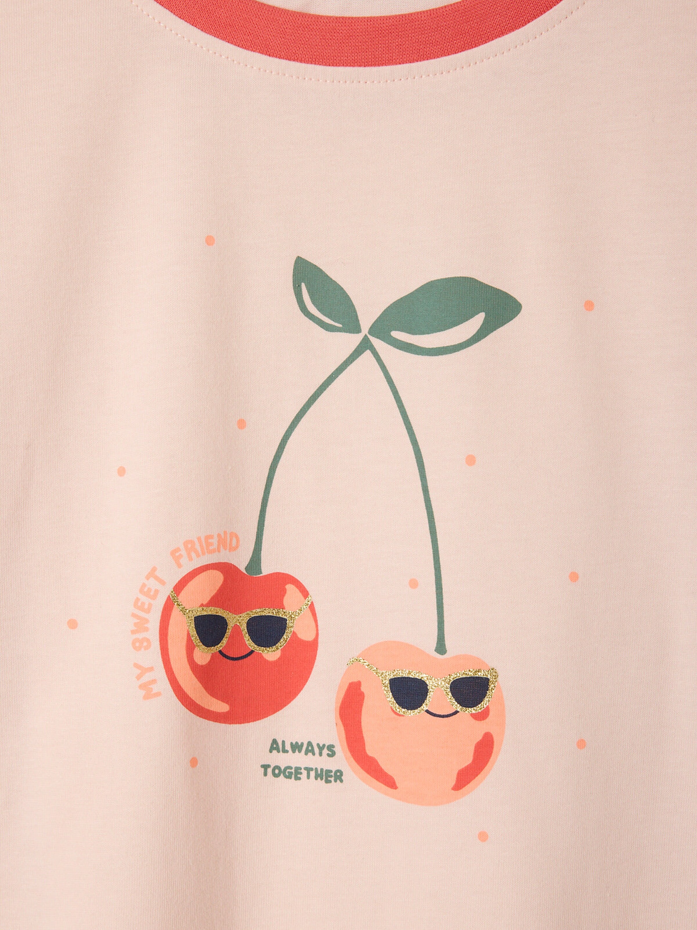 Vertbaudet Mädchen-Set: T-Shirt & Shorts aus Frottee koralle