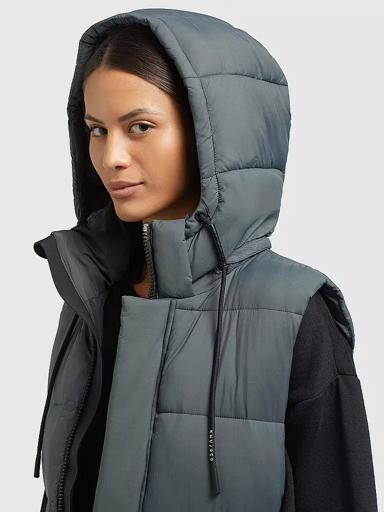 KHUJO Steppgilet THE MAGNETA MATT grau