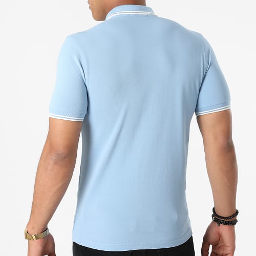 Polo Manches Courtes Twin Tipped M3600 Bleu Ciel