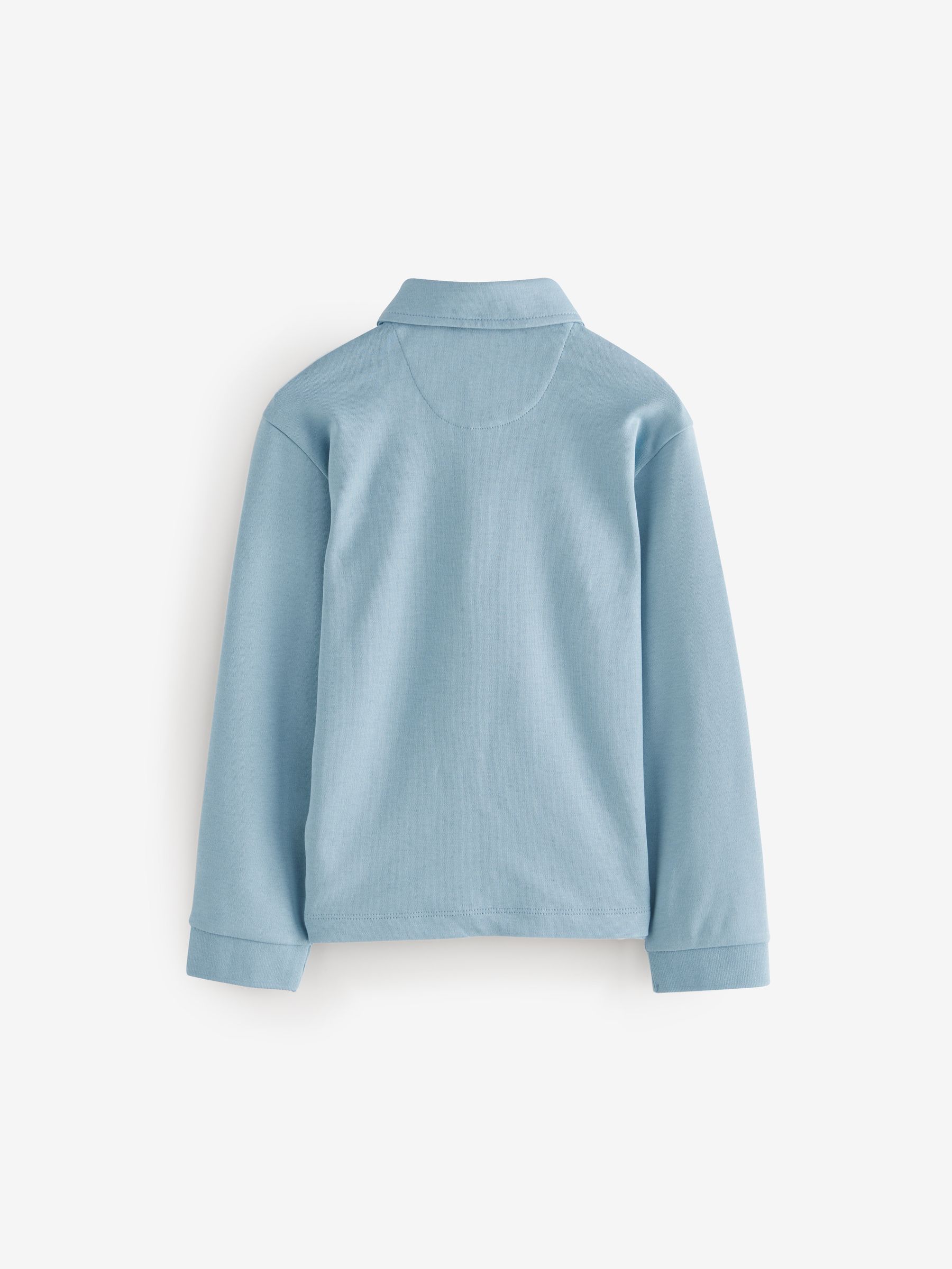 Blauw - Baker by Ted Baker set van 100% katoenen poloshirt en broek met textuur