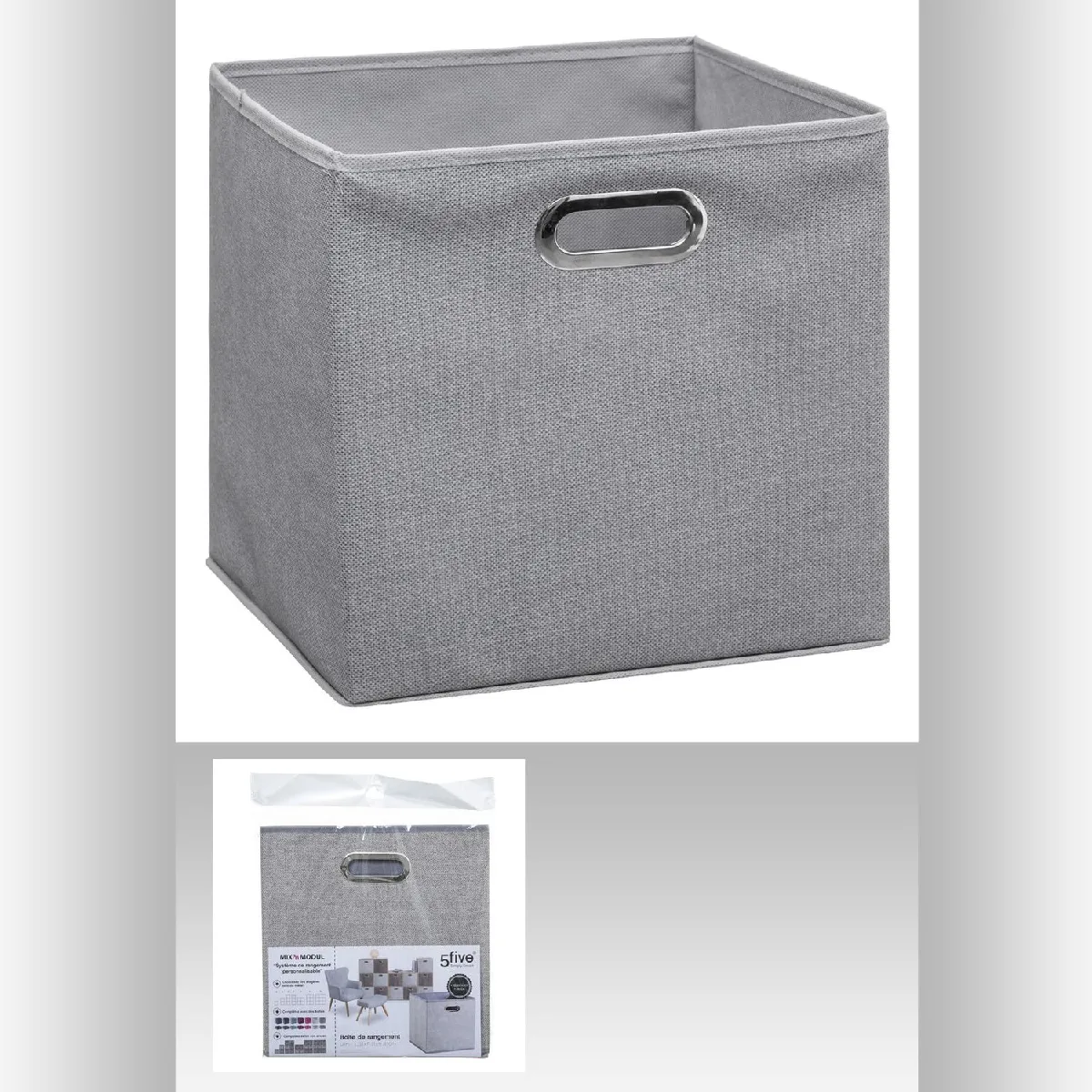 Atmosphera, Createur D'Interieur Atmosphera - Boite pliable 31 x 31 - Gris chiné