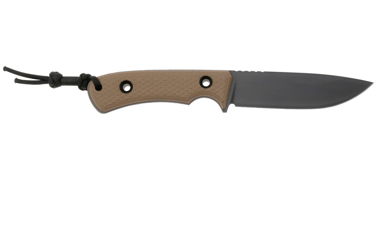 TRC Knives South Pole Limited Run DLC Elmax, Coyote Brown G10, Knivesandtools Exclusive, survivalmes