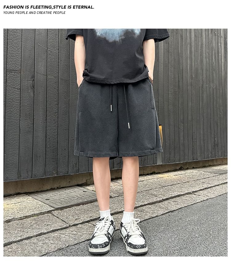 emeisa - Hoge taille effen wijde joggingbroek