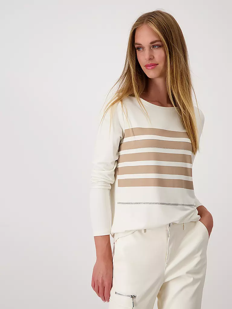 MONARI Langarmshirt creme