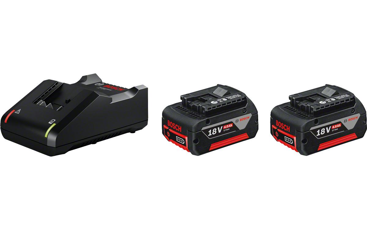 Akku und Ladegerät Starterset 2x GBA 18 V 4 Ah + GAL 18 V-40<br>Starter-Set GBA 18 V
