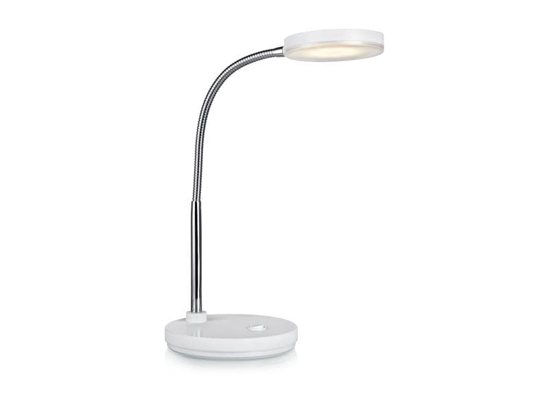 Markslöjd Tischleuchte Flex, 3000K, 5W, Weiss/Chrom Schreibtischleuchte